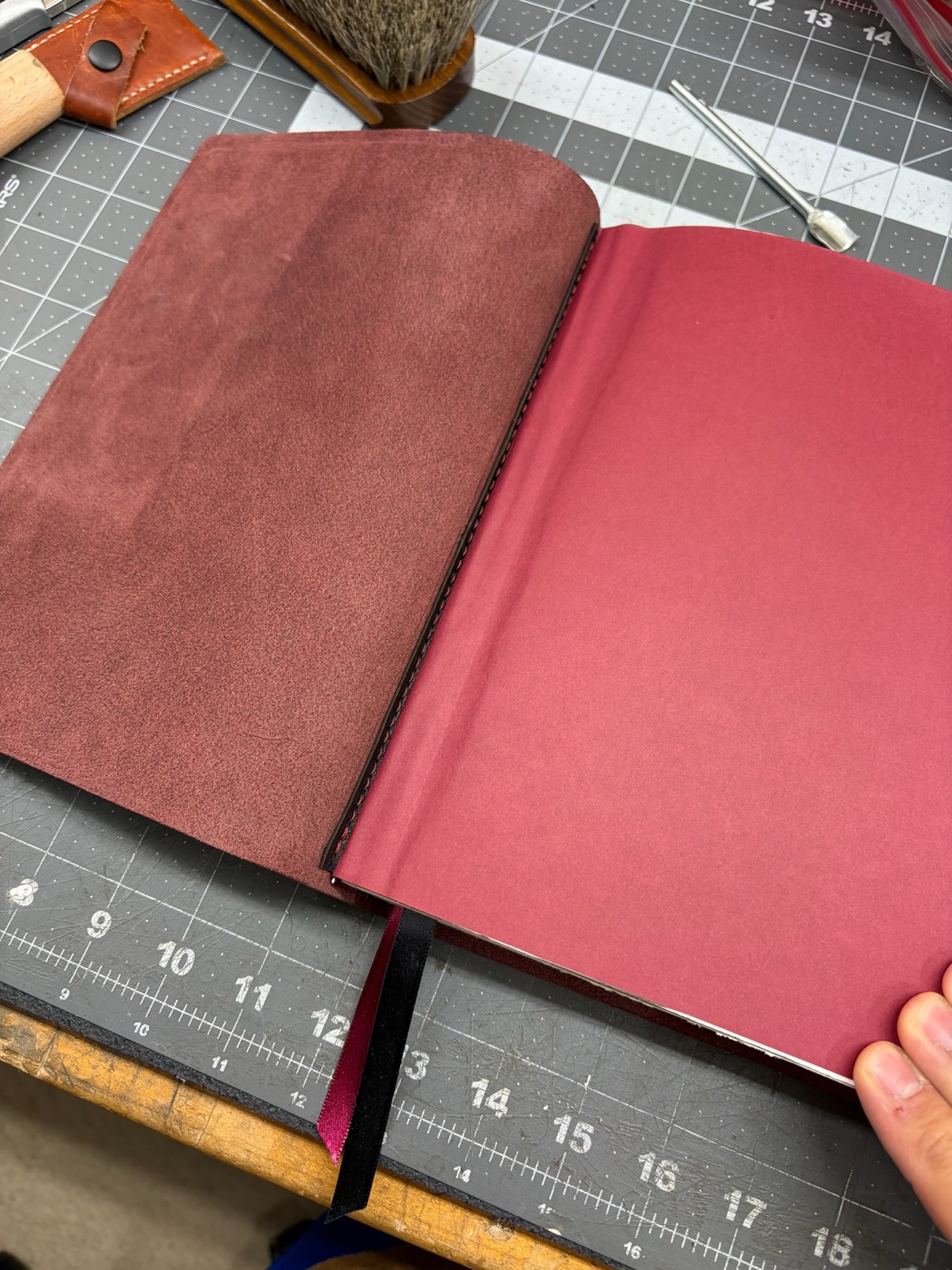 New endsheets, hand-fit